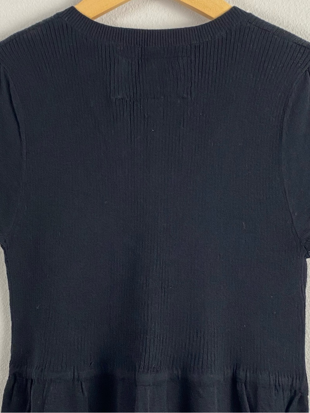 American Eagle Babydoll Henley Sweater Dress | Tie Front, Puff Short Sleeves - Picture 5 of 15
